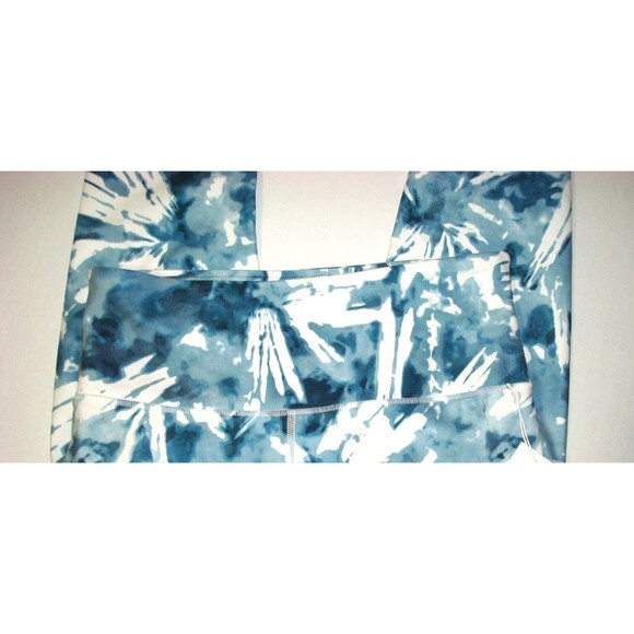 Womens S Marika Tie Dye Capri Leggings Pants New NWT Dark Teal White Balance Yog - Picture 4 of 4